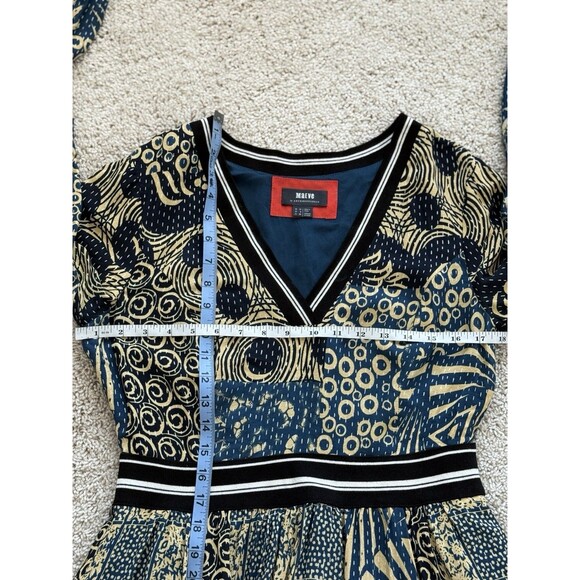 Maeve Anthropologie Sporty Chevron Dress Women’s 6 Graphic Print Fit And Flare - Picture 11 of 14